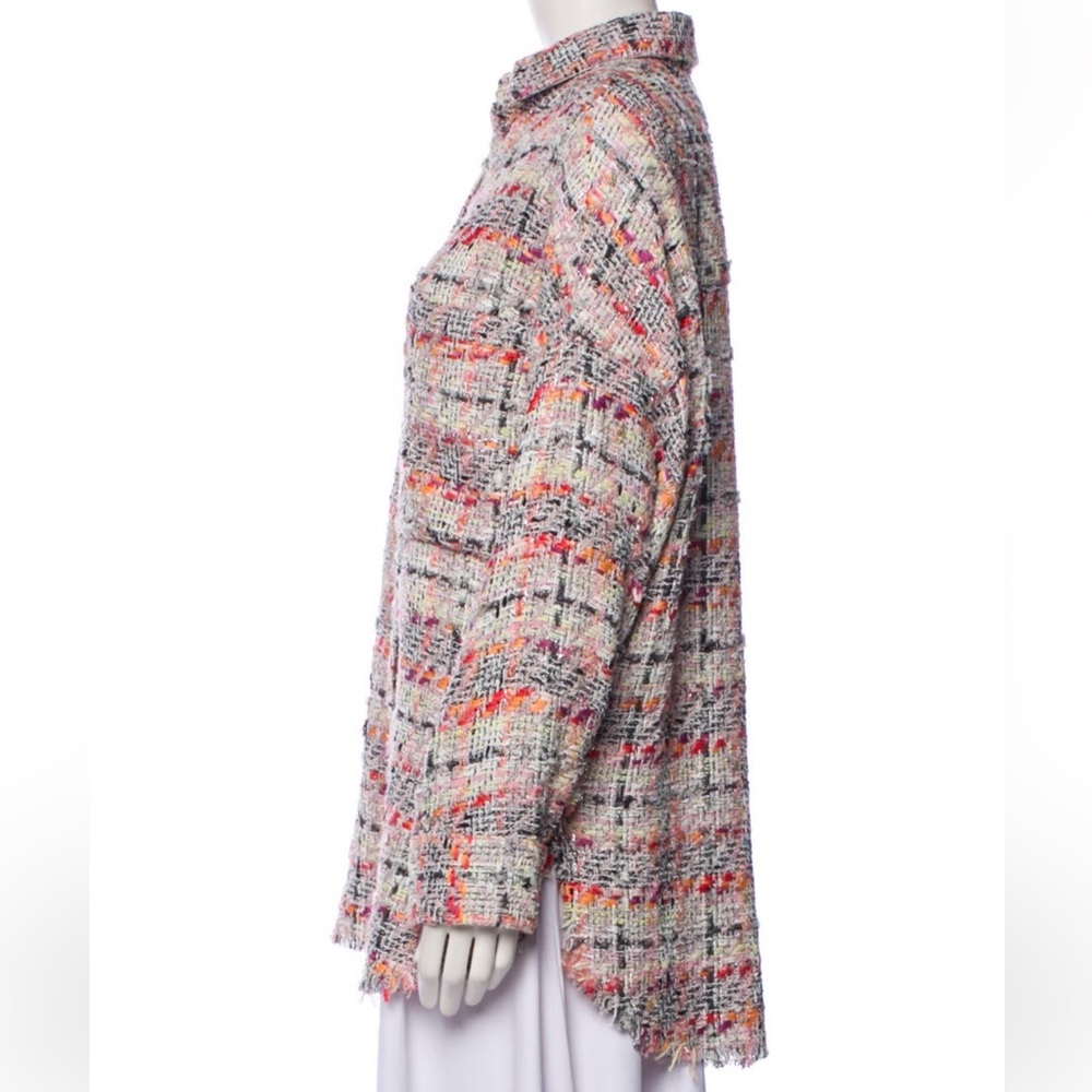 IRO Mekkie Tweed Oversized Shirt Jacket - Picture 9 of 11